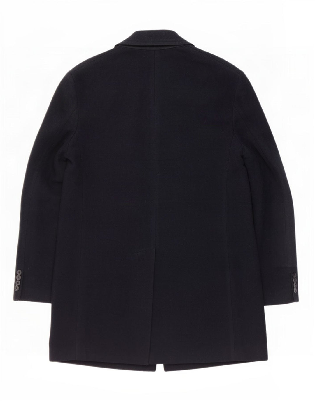 French Connection Herre Overfrakke UK 40 Large Navy Blue Wool