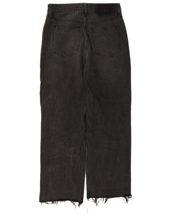 Abercrombie & Fitch Womens Curve Højtaljede løse jeans US 2 XS W26 L27 Grå