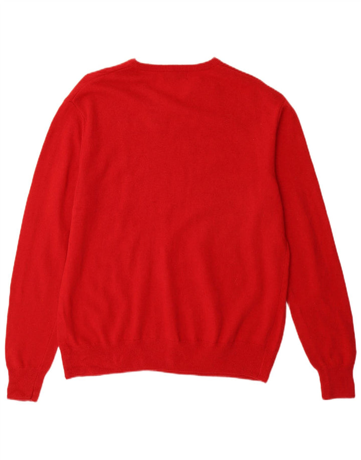 Kappa Herre V-hals sweater Stor rød lammeuld