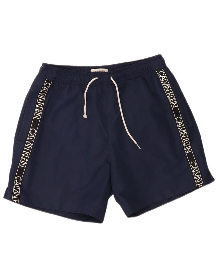 Calvin Klein Herre grafiske svømmeshorts Små marineblå polyester