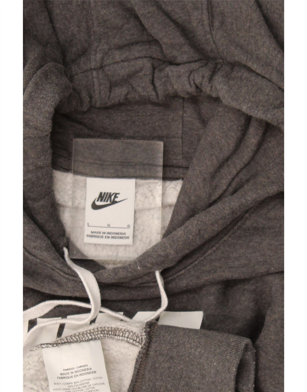 Nike grafisk hættetrøje til mænd, stor grå bomuld