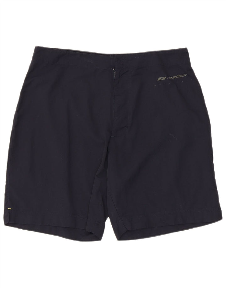 Reebok Herre Grafiske Casual Shorts Små W32 Navy Blue Nylon