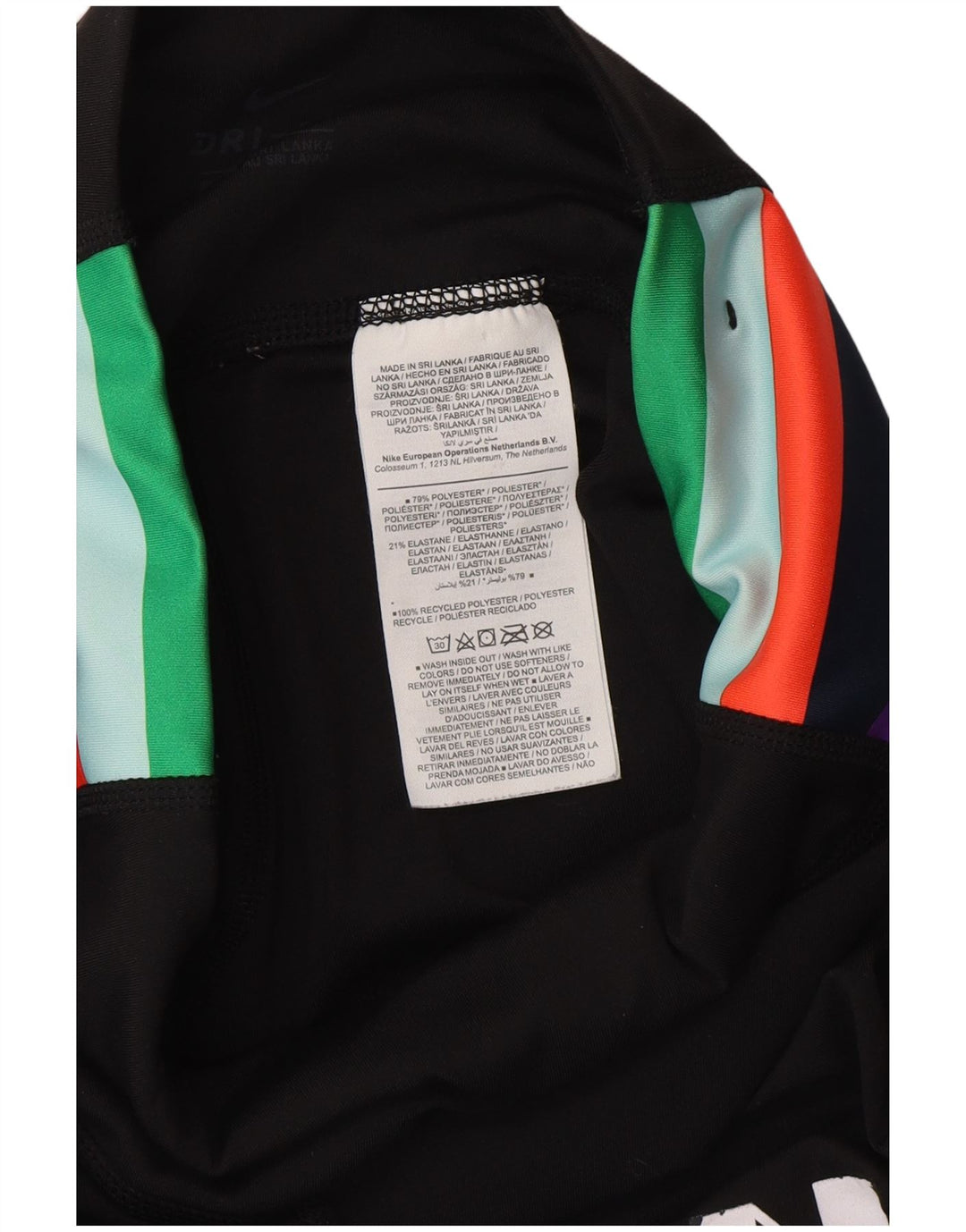 Nike Grafiske Leggings til kvinder UK 6 XS Sort Colourblock Polyester