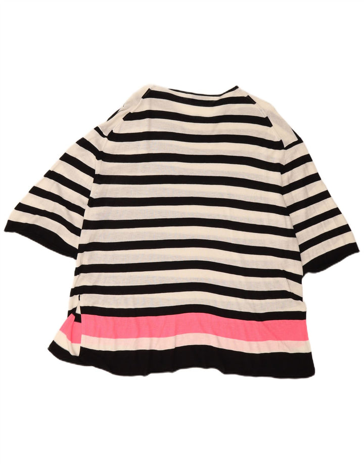 Zara Womens Longline Oversized Bluse Top UK 10 Small White Striped