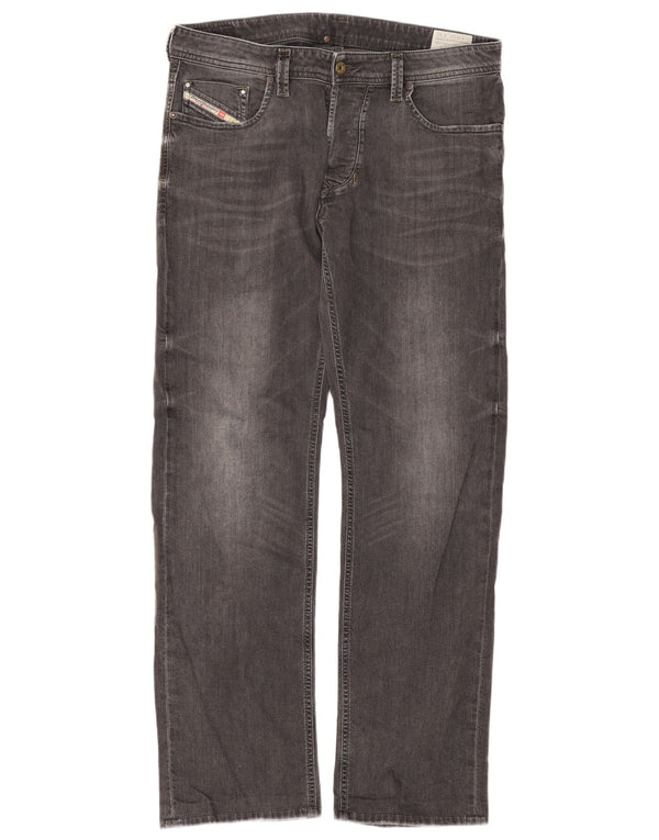 Diesel Herre Larkee Regular Straight Jeans W34 L32 Grå Bomuld