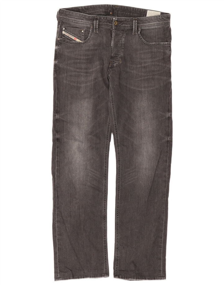 Diesel Herre Larkee Regular Straight Jeans W34 L32 Grå Bomuld