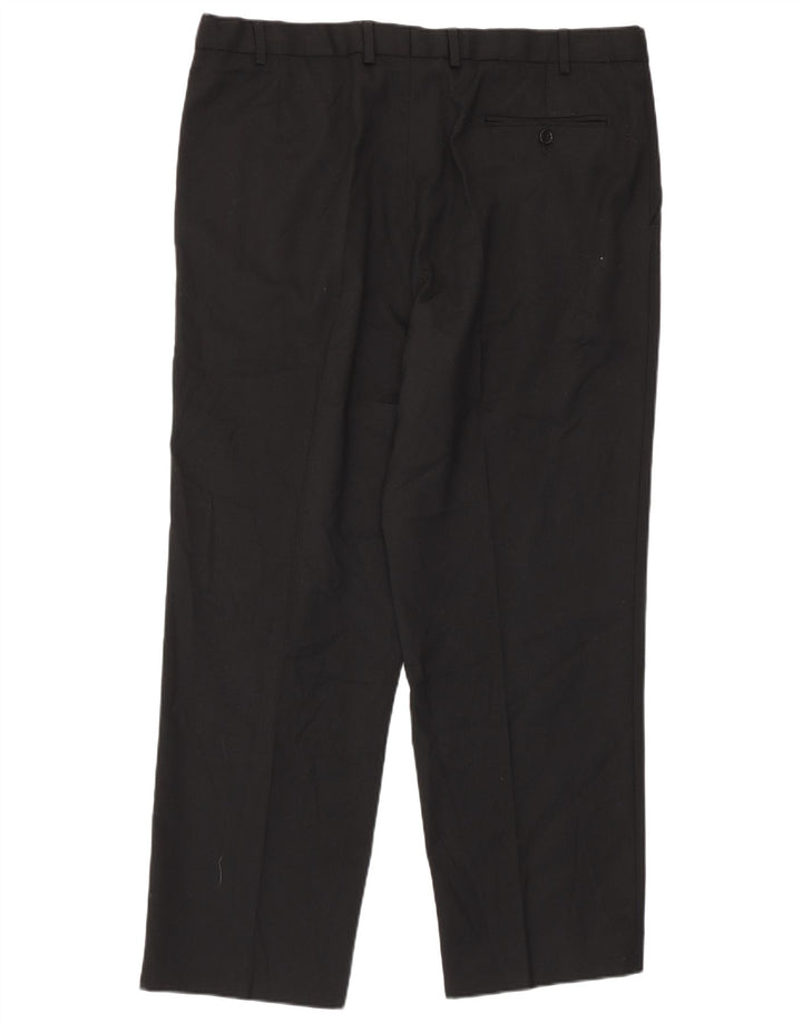 Marks & Spencer Herre Pegged Suit Bukser W38 L29 Sort Polyester