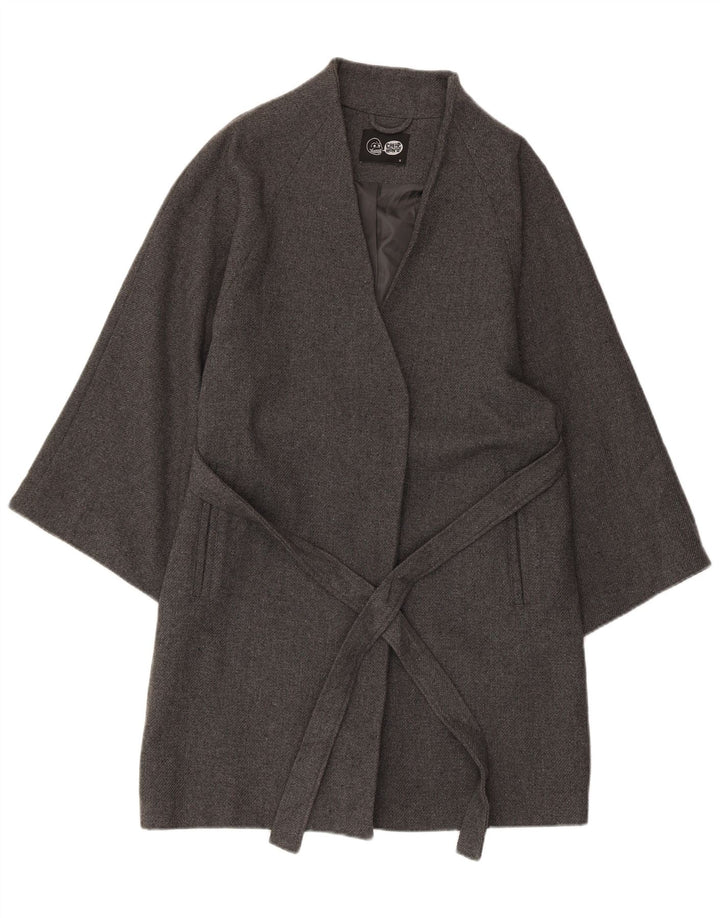 BILLIG MANDAG Dame Overfrakke UK 10 Lille Grå Akryl