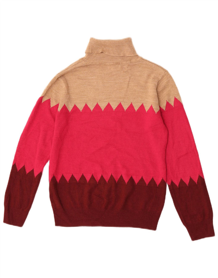 Marks & Spencer Dame Roll Neck Jumper Sweater UK 8 Small Multicolored