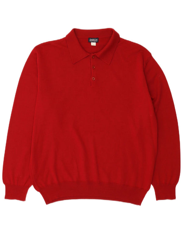 BABISTA Herre Polo Neck Jumper Sweater UK 44 XL Burgundy