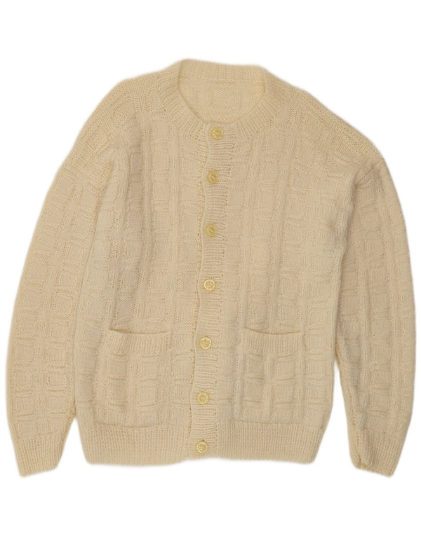 Vintage herre cardigan sweater stor beige