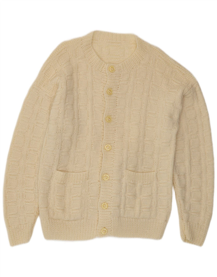 Vintage herre cardigan sweater stor beige