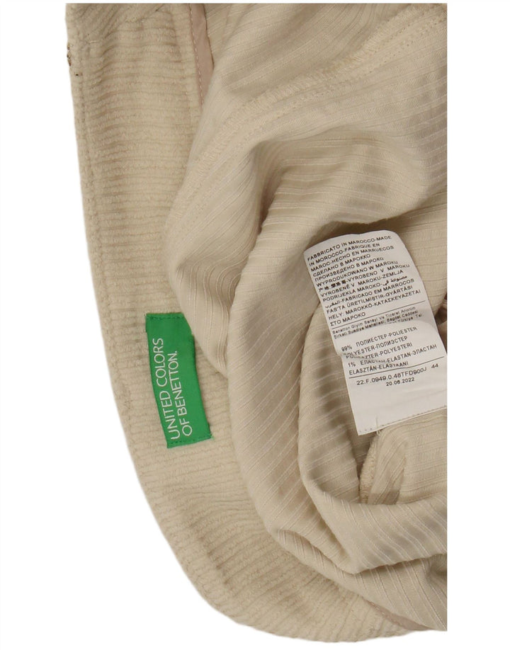 Benetton Womens Corduroy Shorts UK 12 Medium W28 Beige Polyester