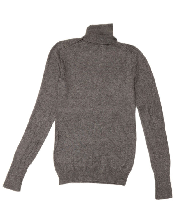 Zara Womens Roll Neck Jumper Sweater UK 12 Medium Grey
