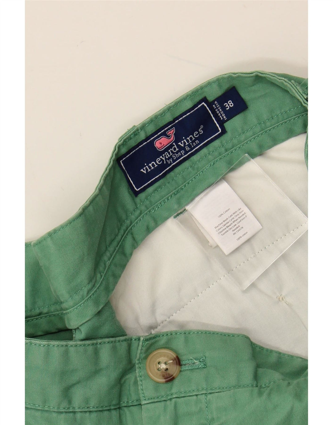 VINEYARD VINES Herre Chino Shorts W38 XL Grøn Bomuld
