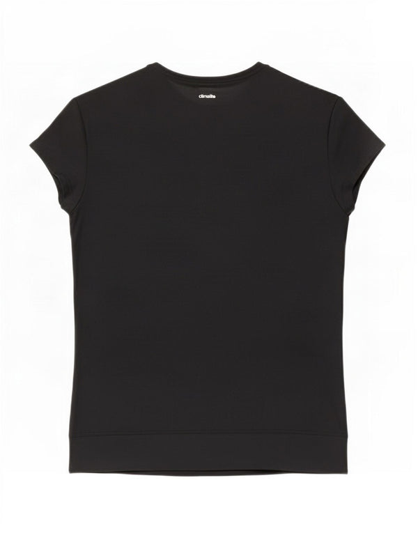 Adidas Dame Climalite T-Shirt Top UK 12/14 Medium Sort Polyester