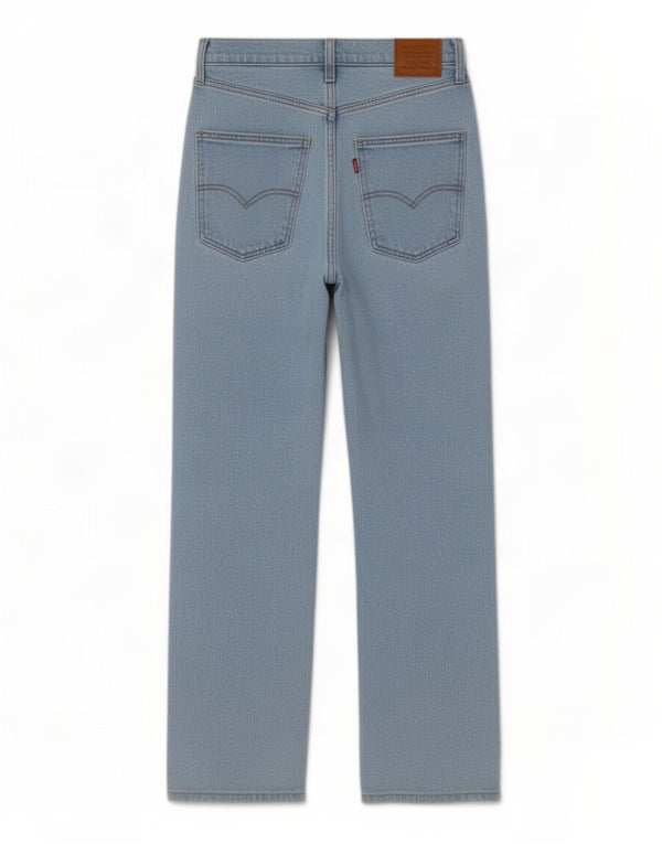 Levi's højtaljede cropped jeans til kvinder W28 L23 blå bomuld