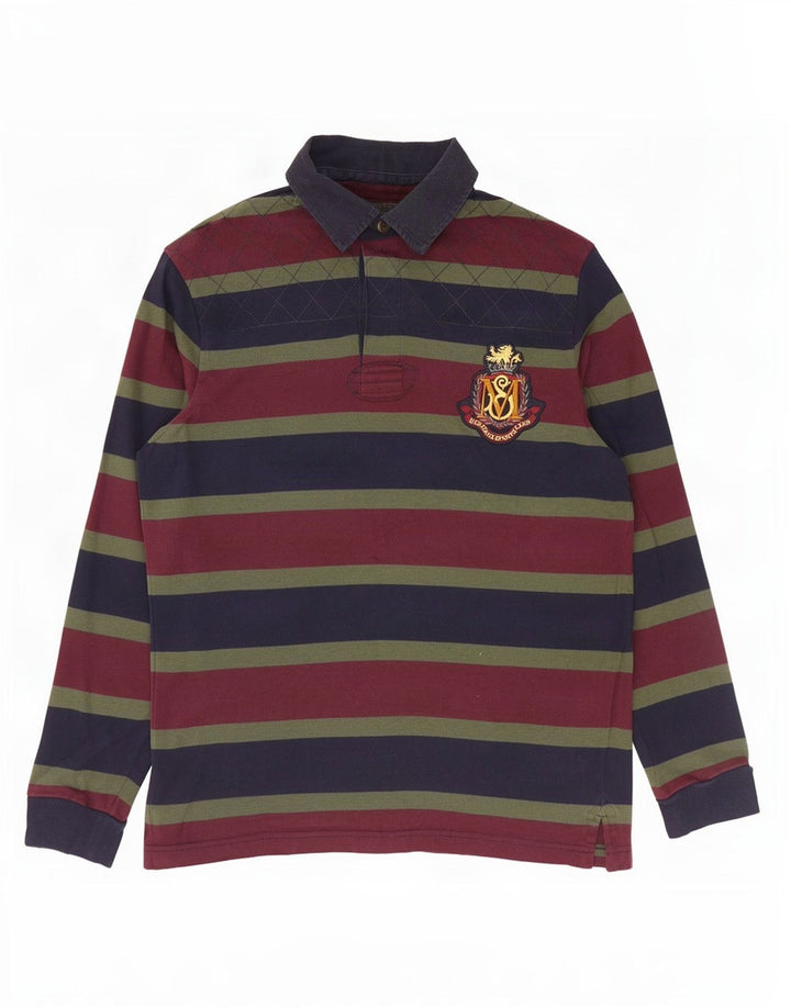 Marks & Spencer Herre Blue Harbor Rugby Polo Shirt Lille Flerfarvet