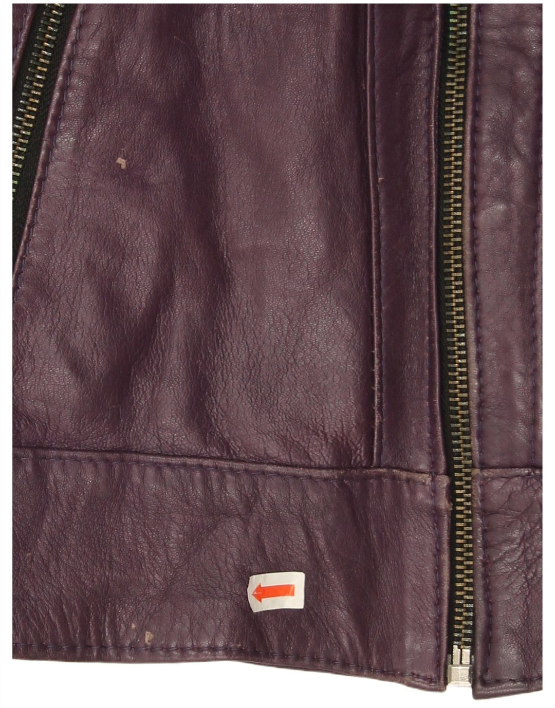 Rinascimento Womens Crop Læderjakke UK 14 Large Purple Læder