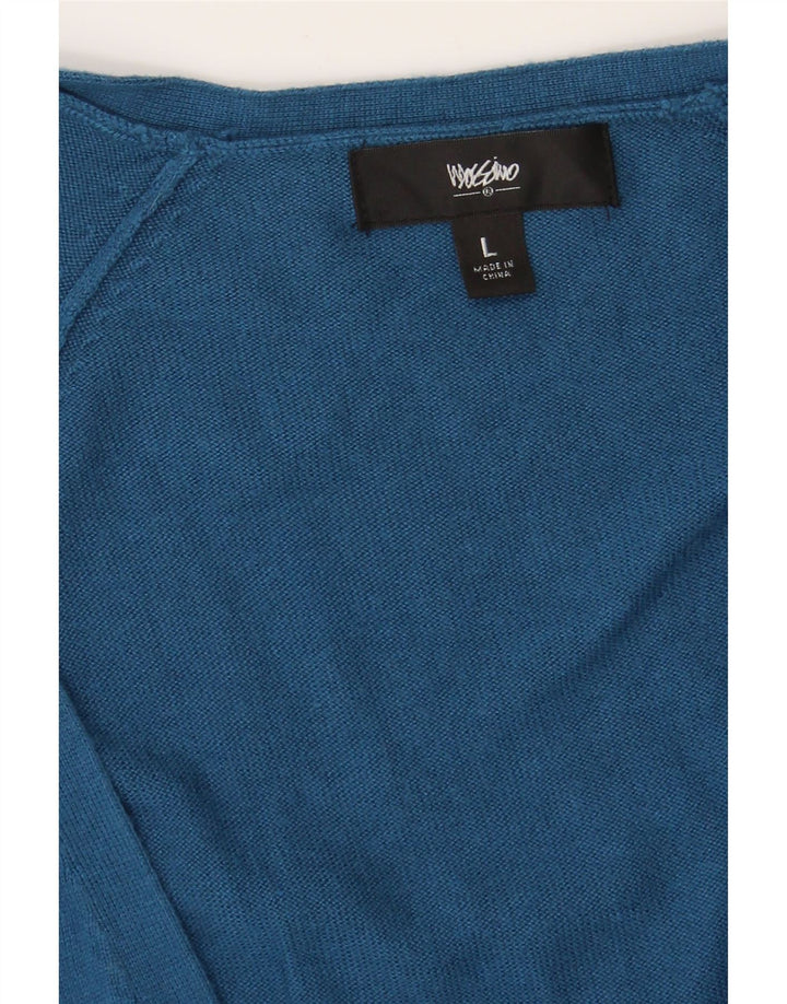 MOSSIMO Womens Cardigan Sweater UK 16 Large Blue Nylon Vintage Mossimo and Second-Hand Mossimo from Messina Hembry 