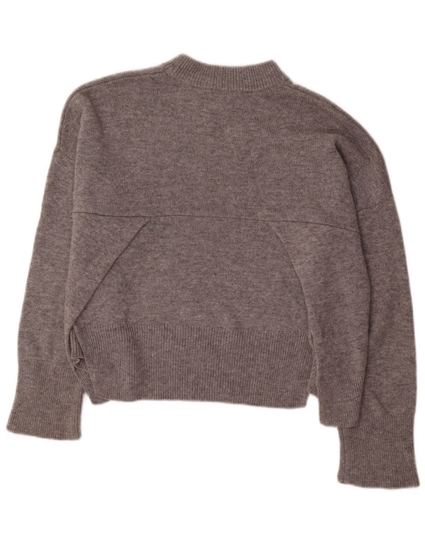 Whistles Dame Oversized Turtle Neck Jumper Sweater UK 10 Small Grey Uld