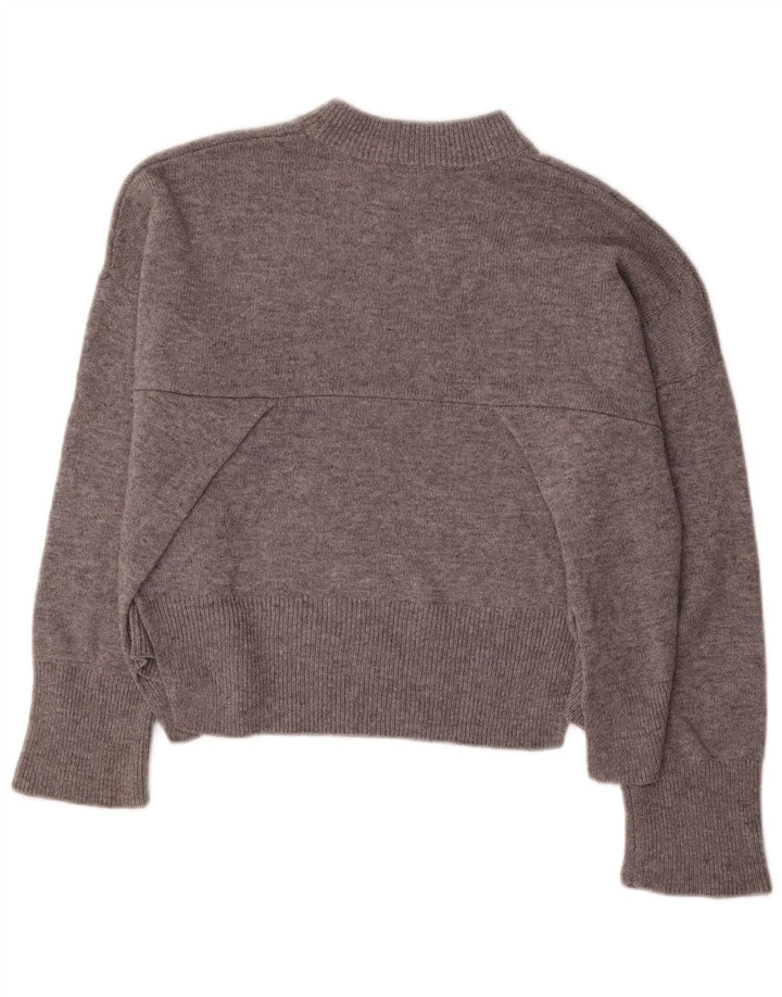 Whistles Dame Oversized Turtle Neck Jumper Sweater UK 10 Small Grey Uld