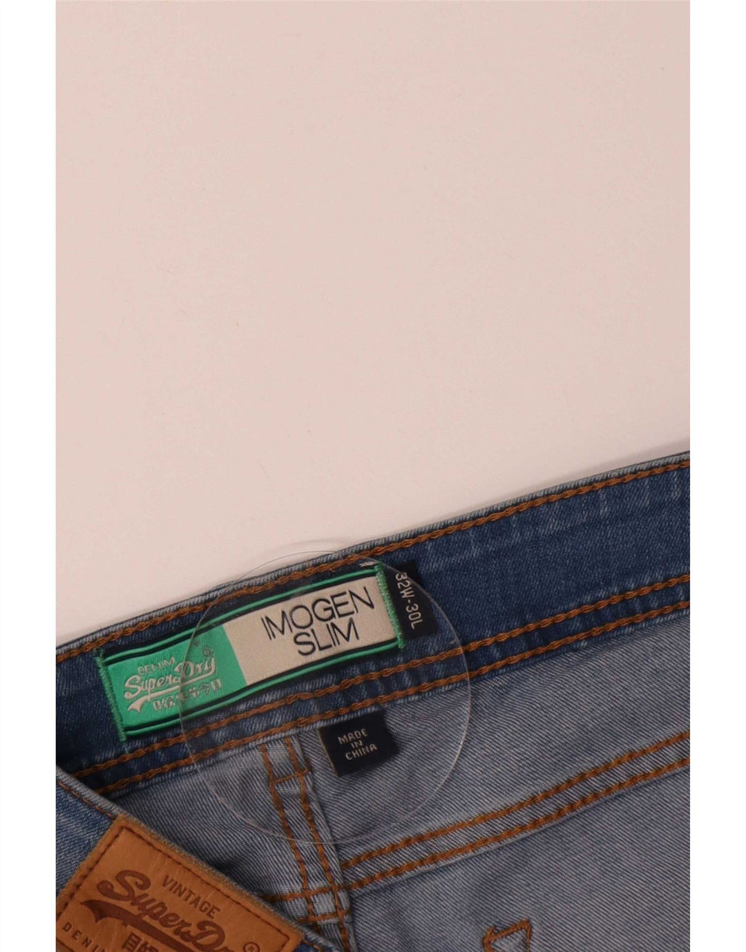 Superdry Dame Imogen Slim Jeans W32 L30 Blå Bomuld