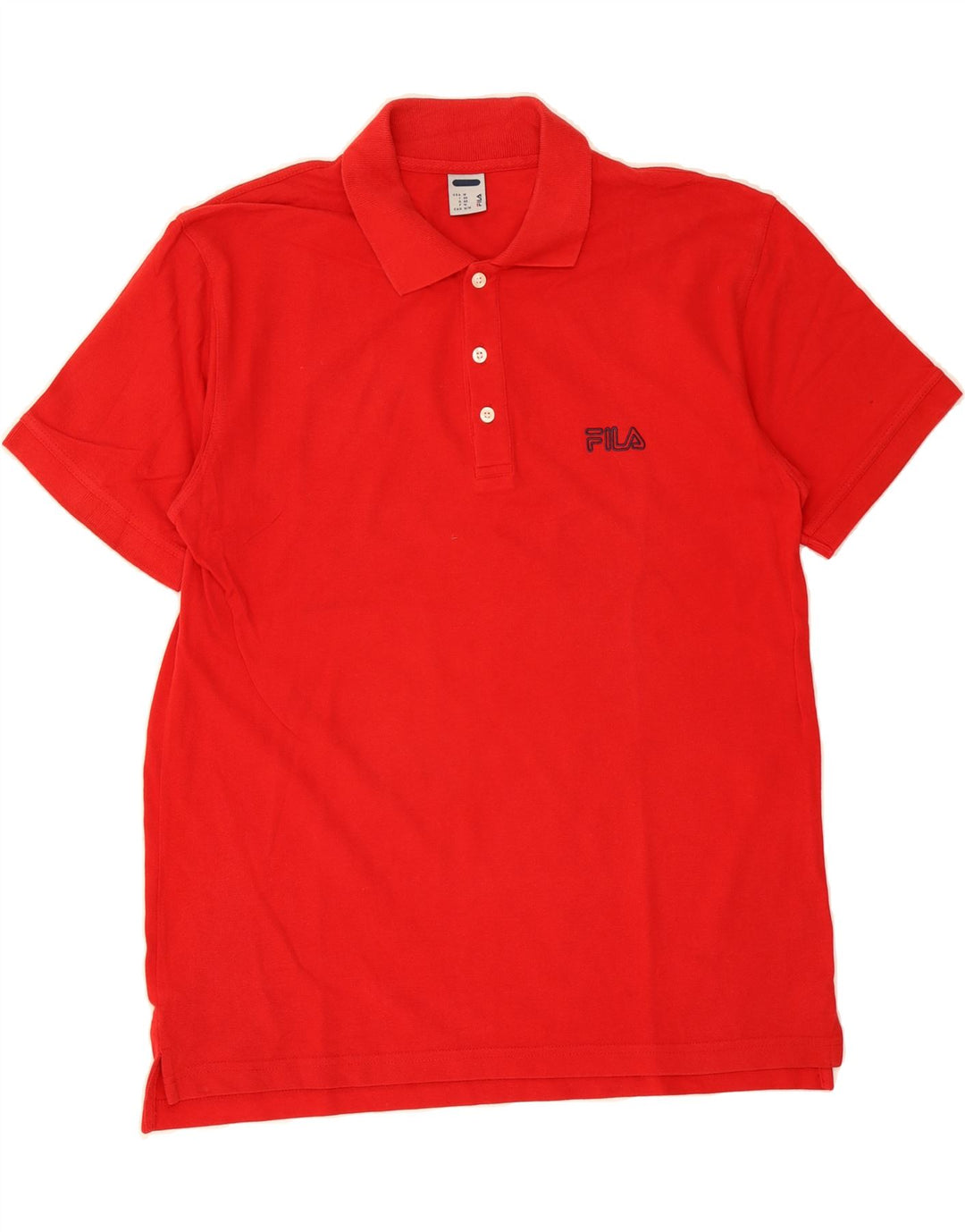 FILA Mens Polo Shirt Medium Red Cotton Vintage Fila and Second-Hand Fila from Messina Hembry 