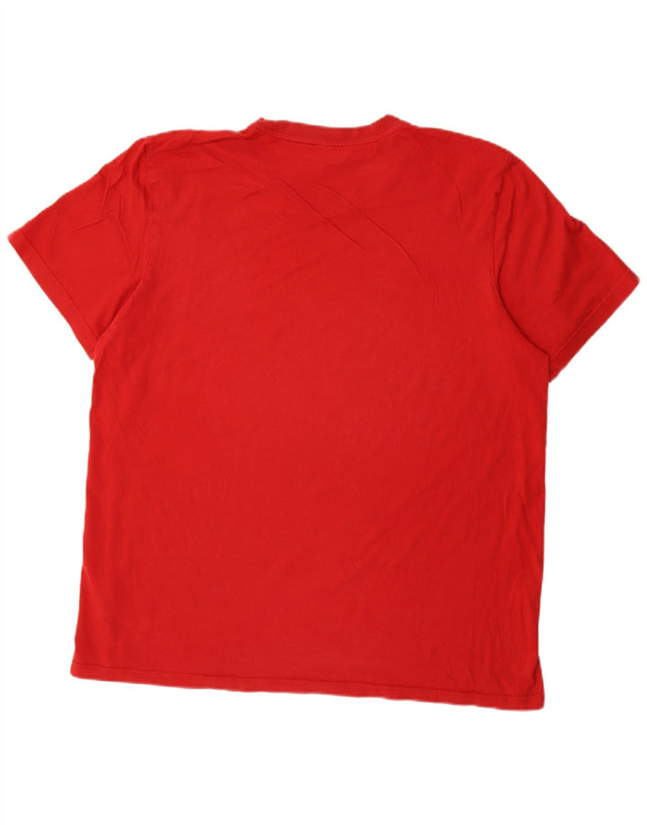 Adidas Herre T-Shirt Top XL Rød Bomuld