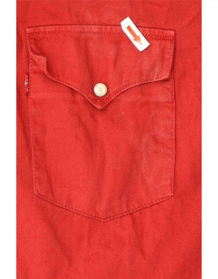 Levi's herreskjorte 2XL rød bomuld