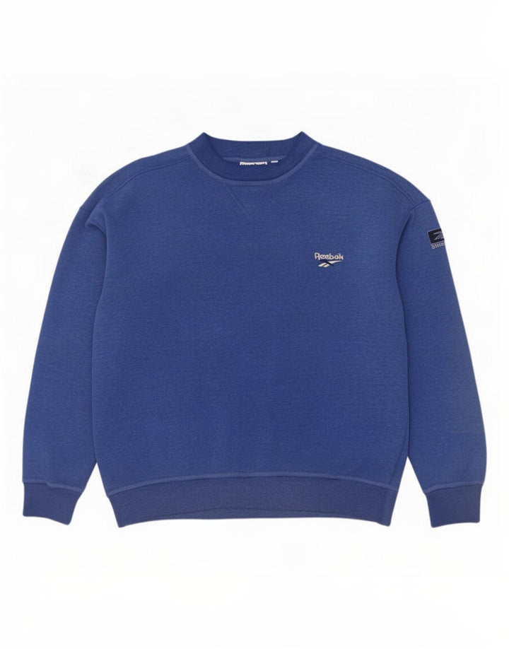 Reebok Herre Sweatshirt Jumper Stor Blå Polyester
