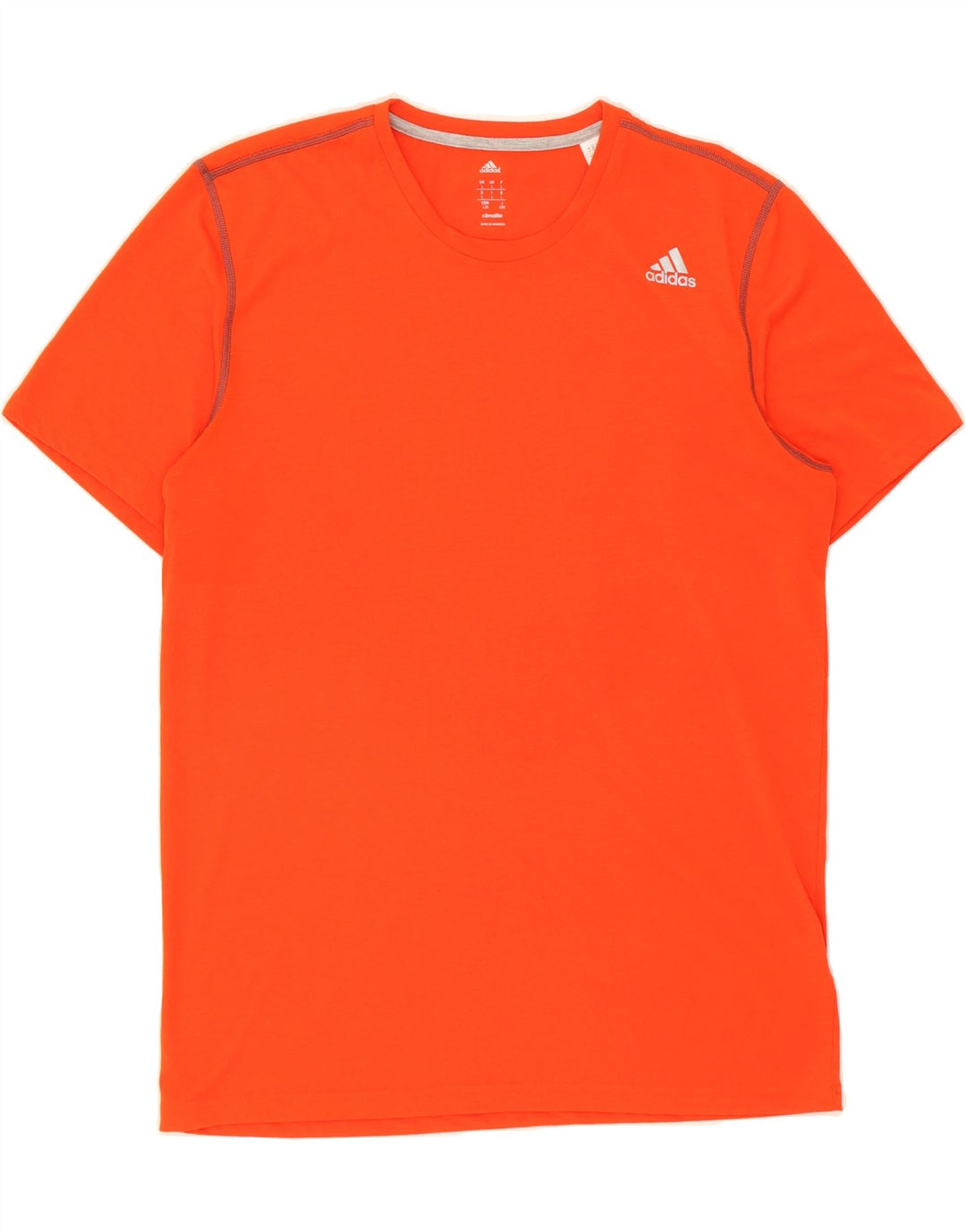 ADIDAS Mens Climalite T-Shirt Top Large Orange Polyester Vintage Adidas and Second-Hand Adidas from Messina Hembry 