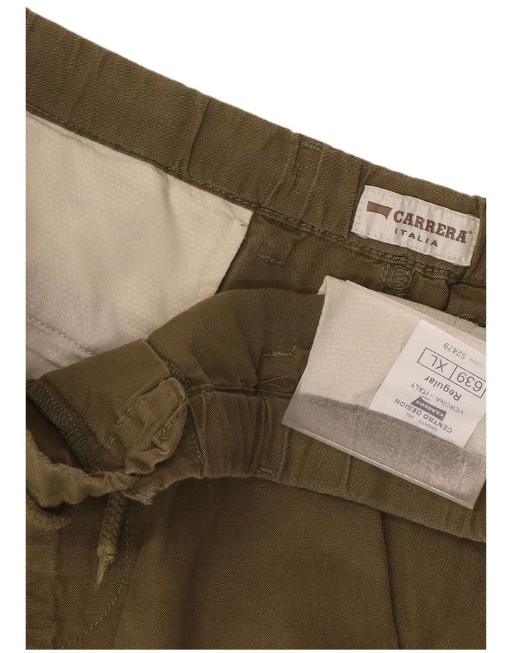 Carrera Herre Chino Shorts XL W38 Khaki Bomuld