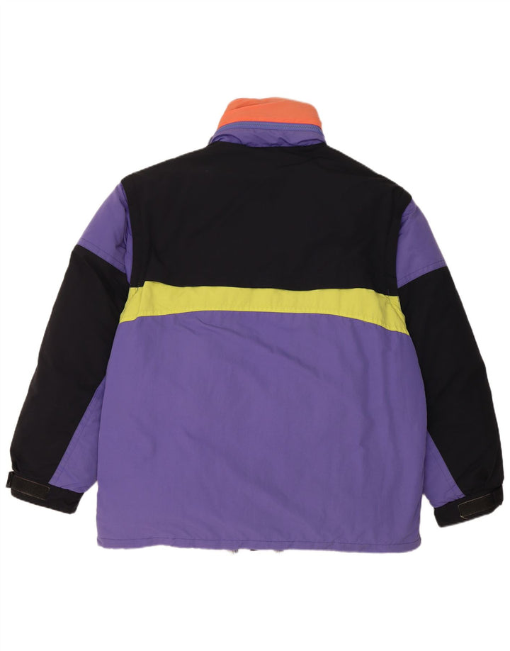 Vintage polstret herrejakke UK 40 Large Purple Colourblock Polyamid