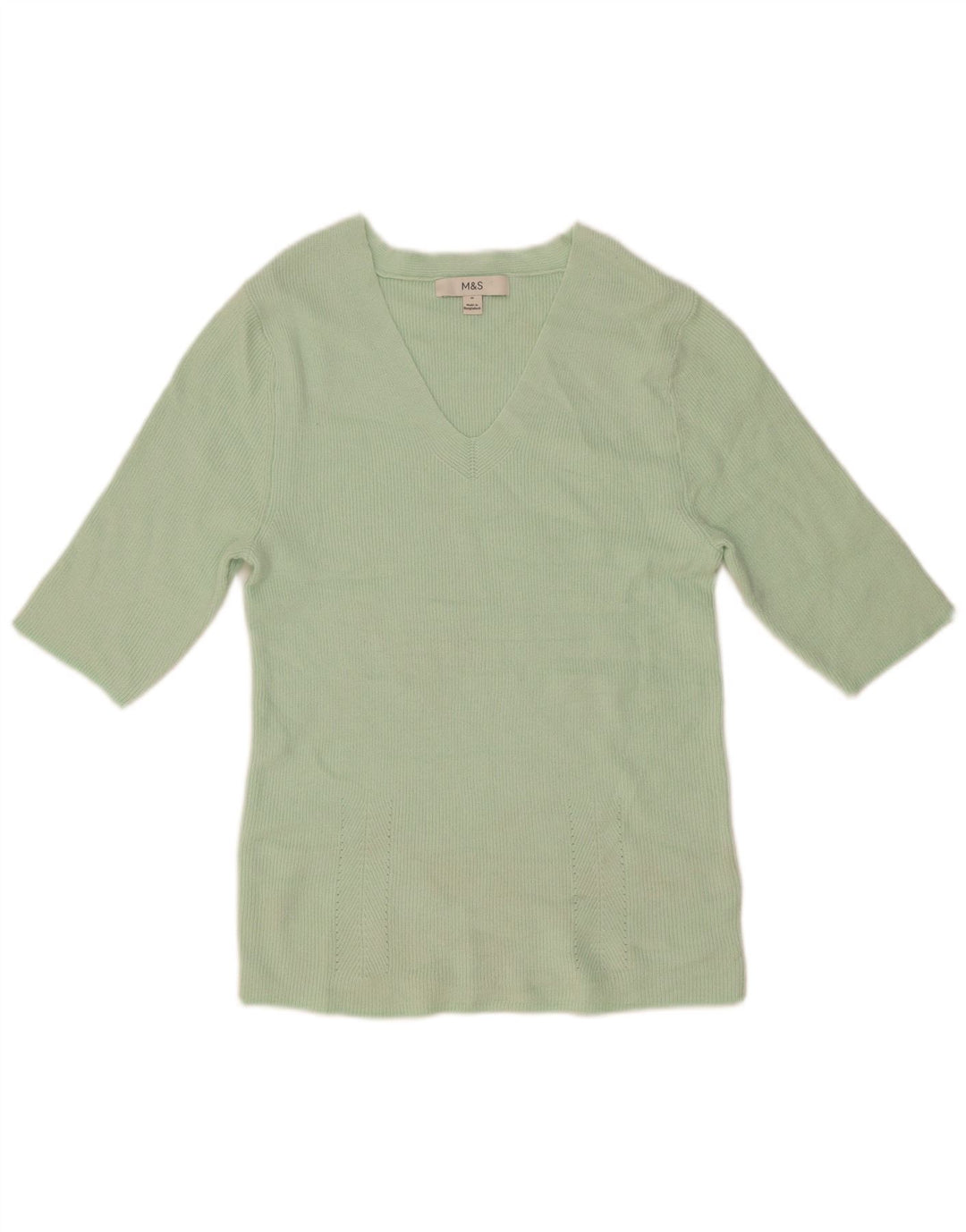 Marks & Spencer Damebluse Top UK 12 Medium Green Viscose