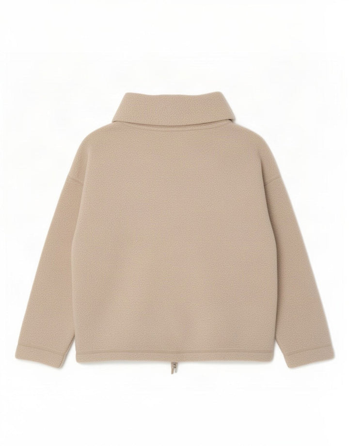 Marks & Spencer Dame Roll Neck Fleece Jumper UK 14 Medium Beige