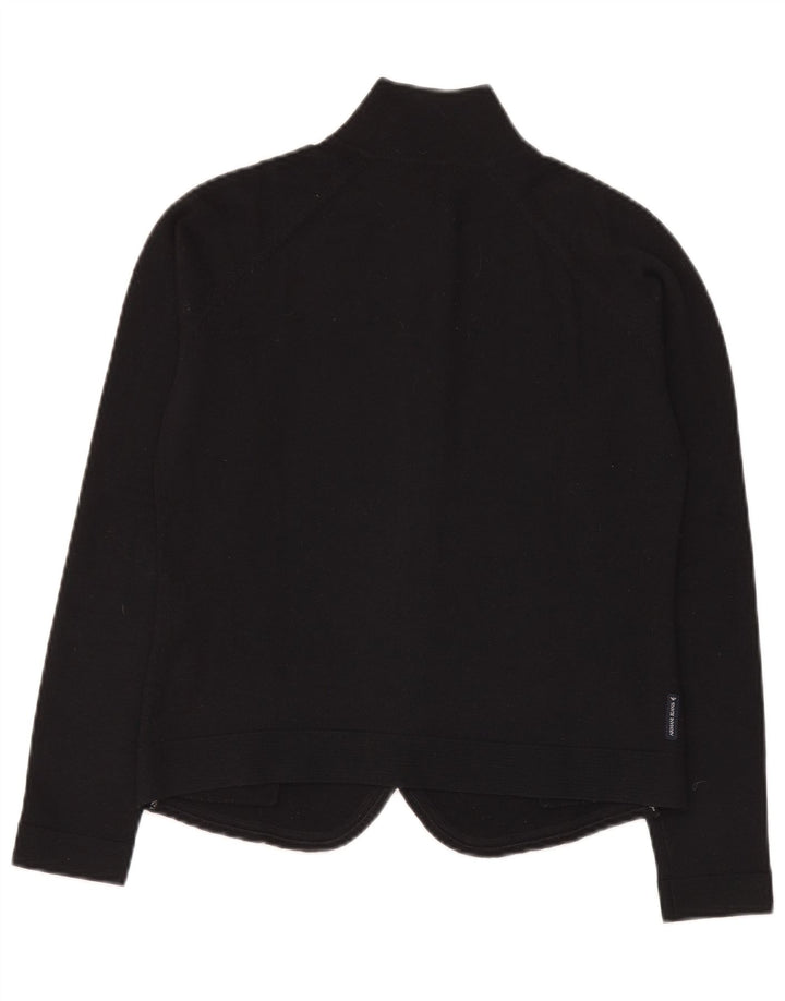 Armani Jeans Dame Cardigan Sweater IT 44 Medium Sort Uld