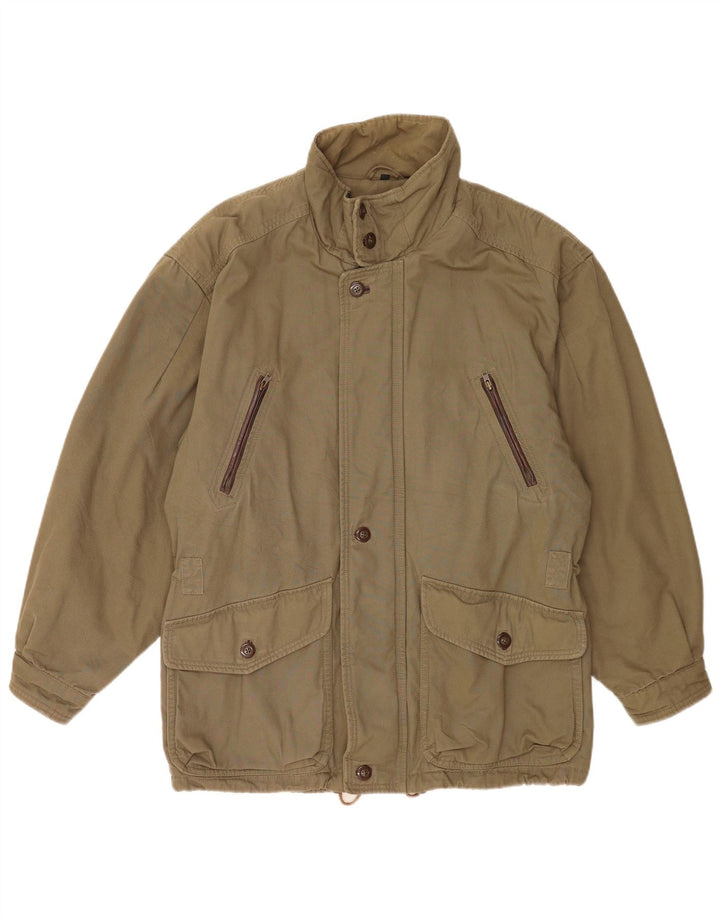 Vintage Herre Utility Jacket UK 42 XL Khaki Cotton