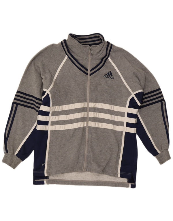 Adidas Herre grafisk træningsdragt Topjakke UK 38/40 Medium Grey Colourblock