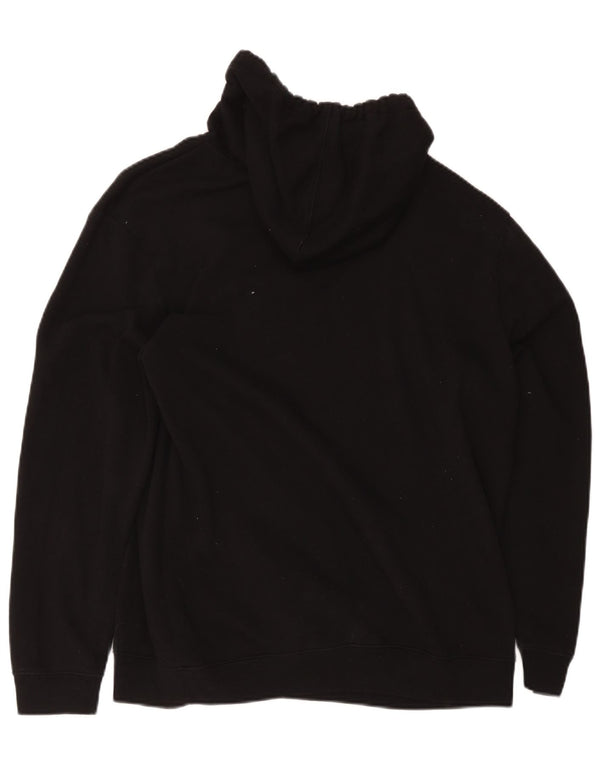 Gap Womens Graphic Relaxed Fit Hoodie Jumper UK 14 Large Black Cotton