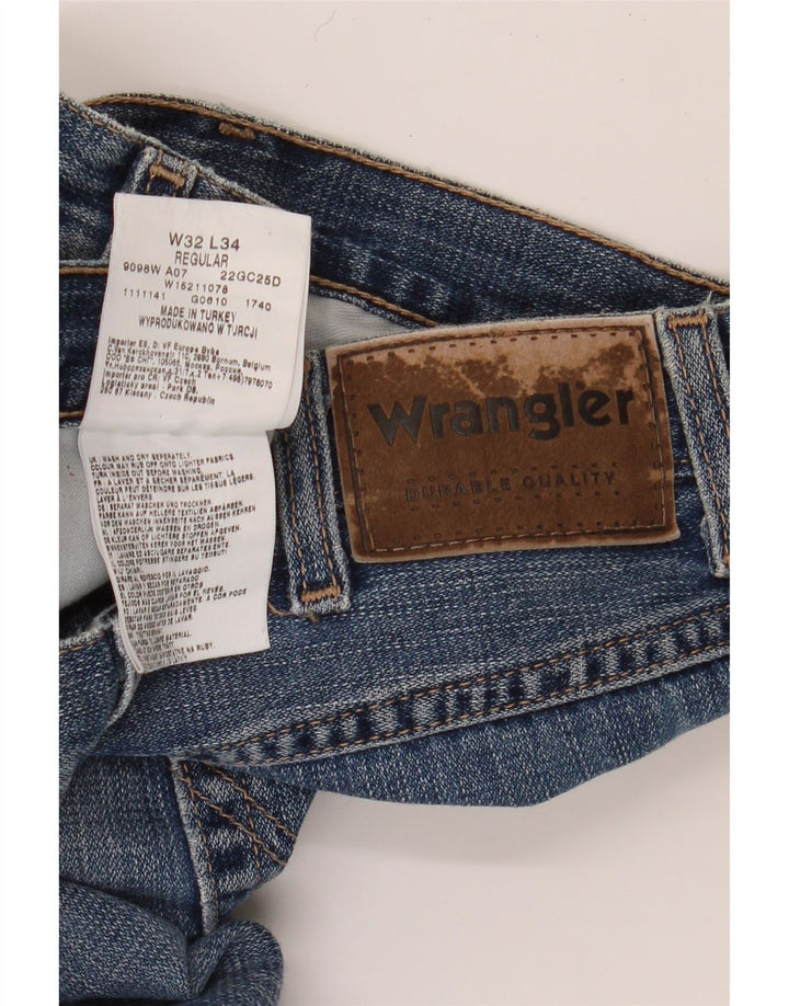 WRANGLER Mens Regular Straight Jeans W32 L34 Blue Cotton Vintage Wrangler and Second-Hand Wrangler from Messina Hembry 