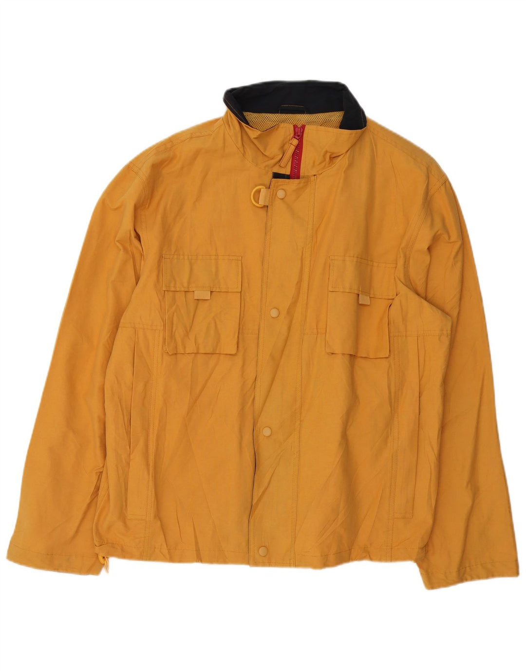 Vintage herreregnjakke UK 42 XL gul nylon