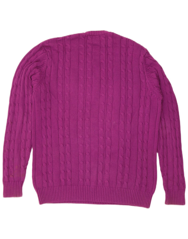 Marks & Spencer Herre sweater med rund hals, stor lilla bomuld