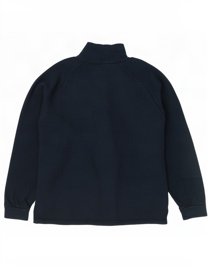 North Sails Herre Zip Neck Sweatshirt Jumper XL Navy Blue Bomuld