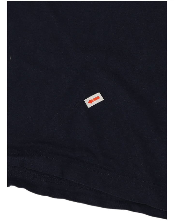 Reebok Herre grafisk T-shirt Top Stor marineblå bomuld