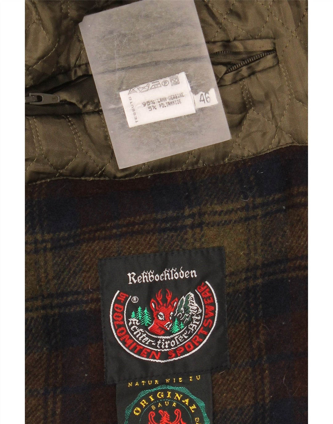 Rehbochloden Herre Overfrakke UK 46 3XL Khaki Wool
