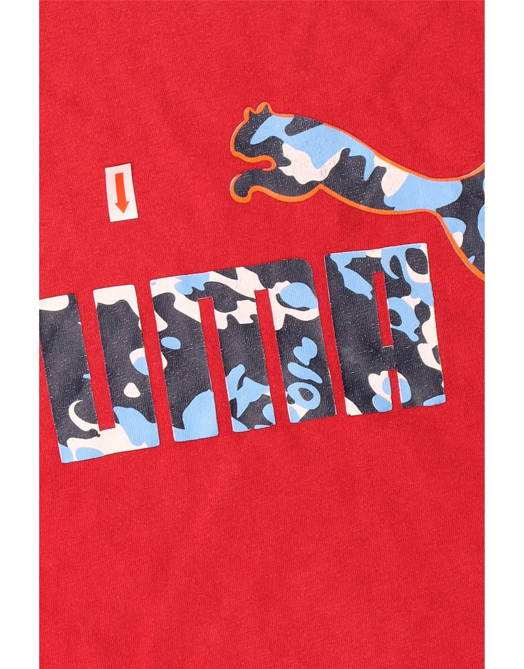 Puma Herre Grafisk T-Shirt Top Stor Rød Bomuld