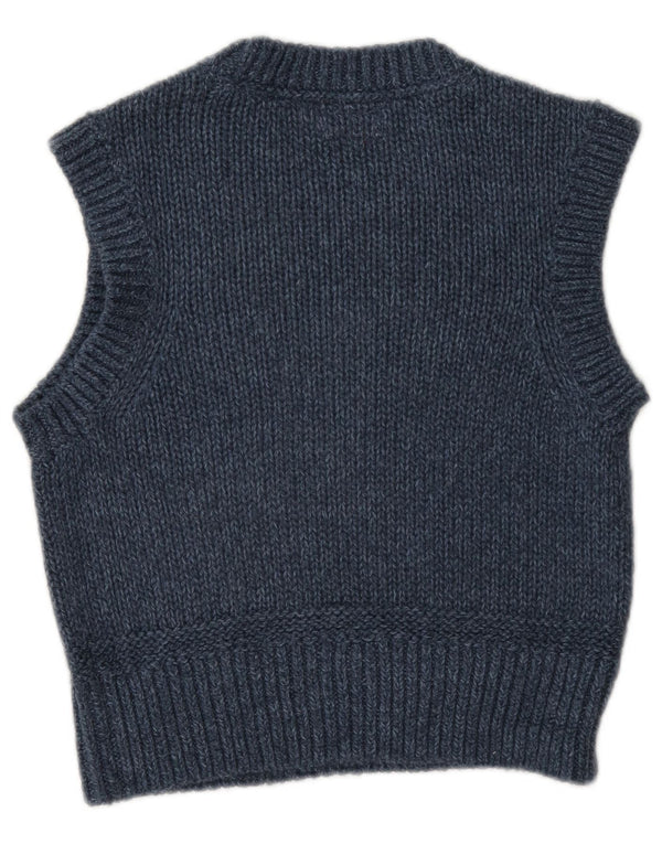 Tommy Hilfiger Dame Crop Vest Tank Top UK 12 Medium Navy Blue Flecked