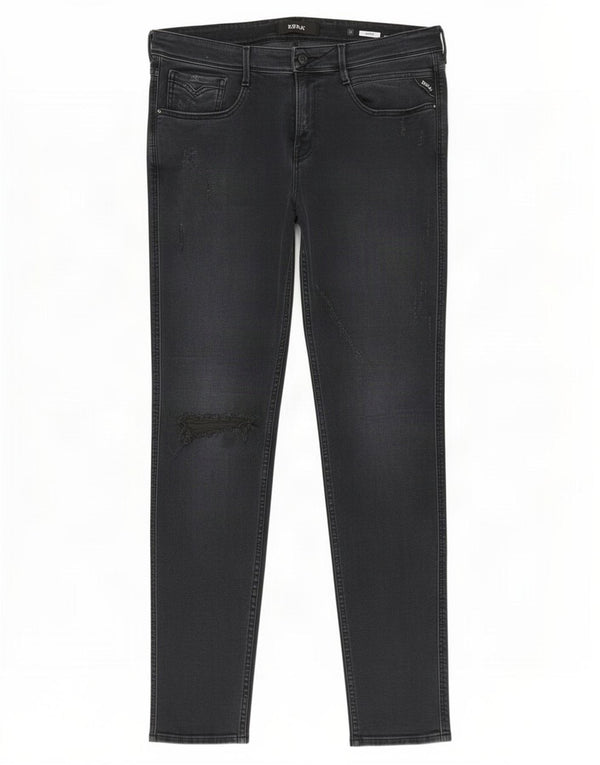 Replay Herre Bronny Slim Jeans W38 L34 Marineblå Bomuld