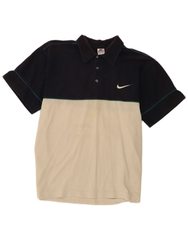 Nike Polo Shirt til mænd UK 47/48 2XL Navy Blue Colourblock